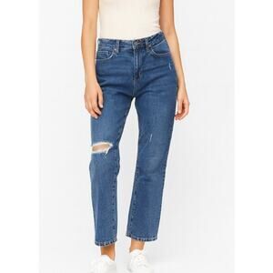 Cotton On stretch straight leg jeans distressed SZ 8 holy knee